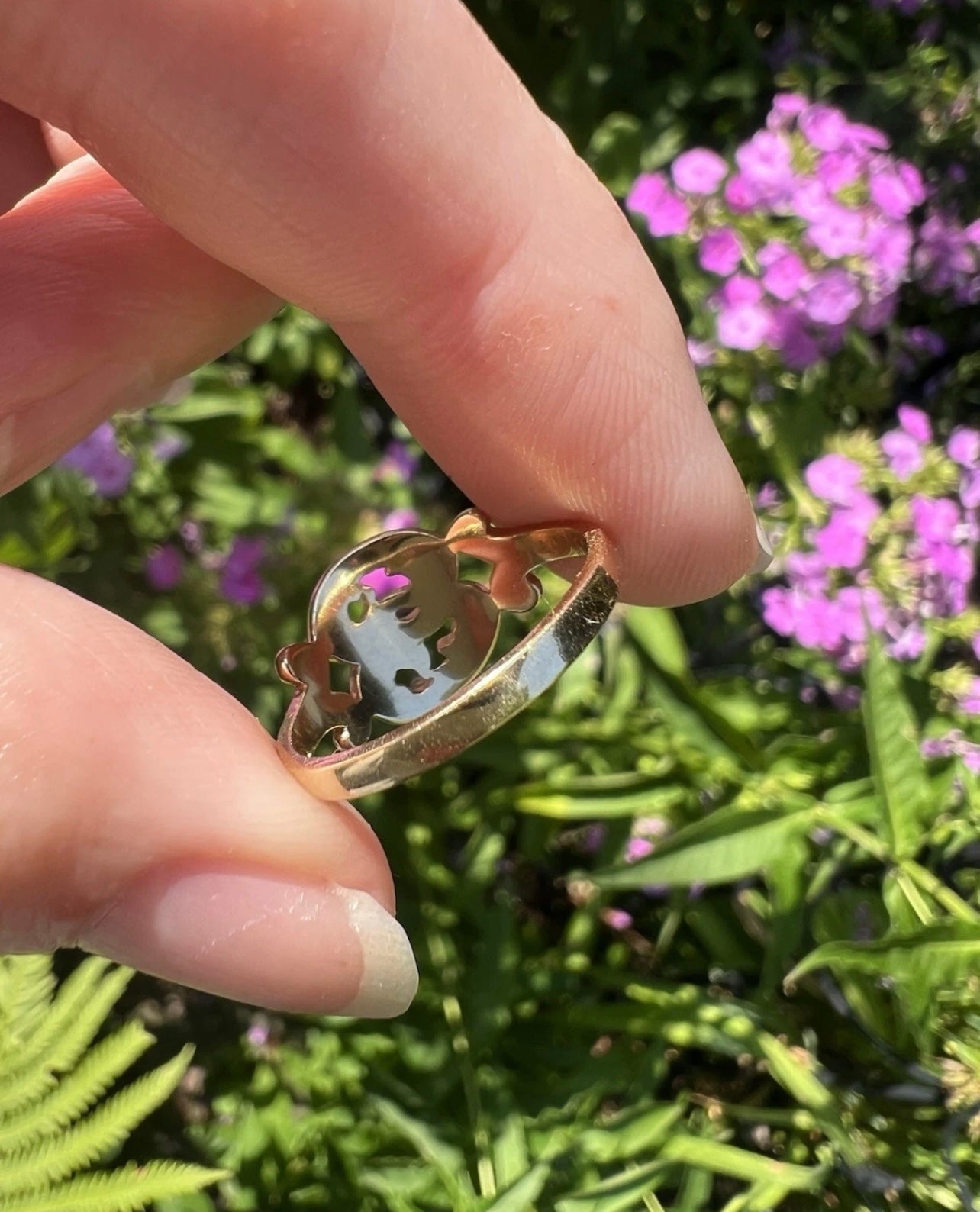 ANTIQUE • Art Deco 14k Engraved “E” Initial Ring Sz. 6.25