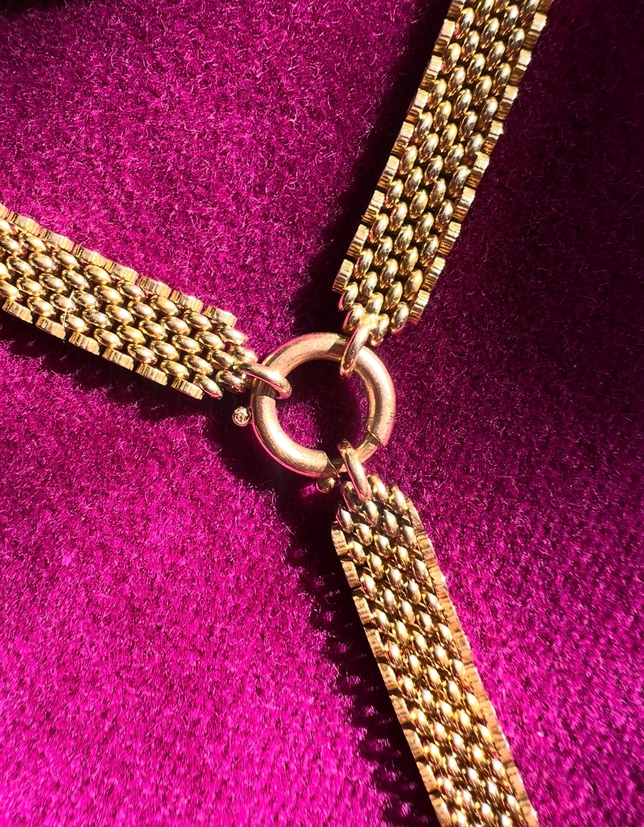 ANTIQUE • Victorian 14k Yellow Gold Watch Chain Lariat Necklace