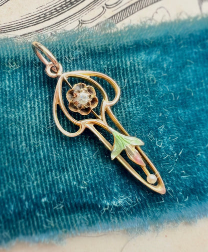 ANTIQUE • Victorian & Art Nouveau 14k Gold Conversion Charms