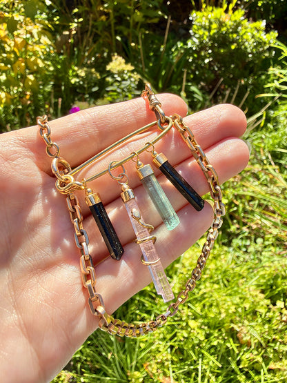 OJ ORIGINAL • Creator Crystals 14k Yellow Gold Natural Raw Crystal Formation Charms