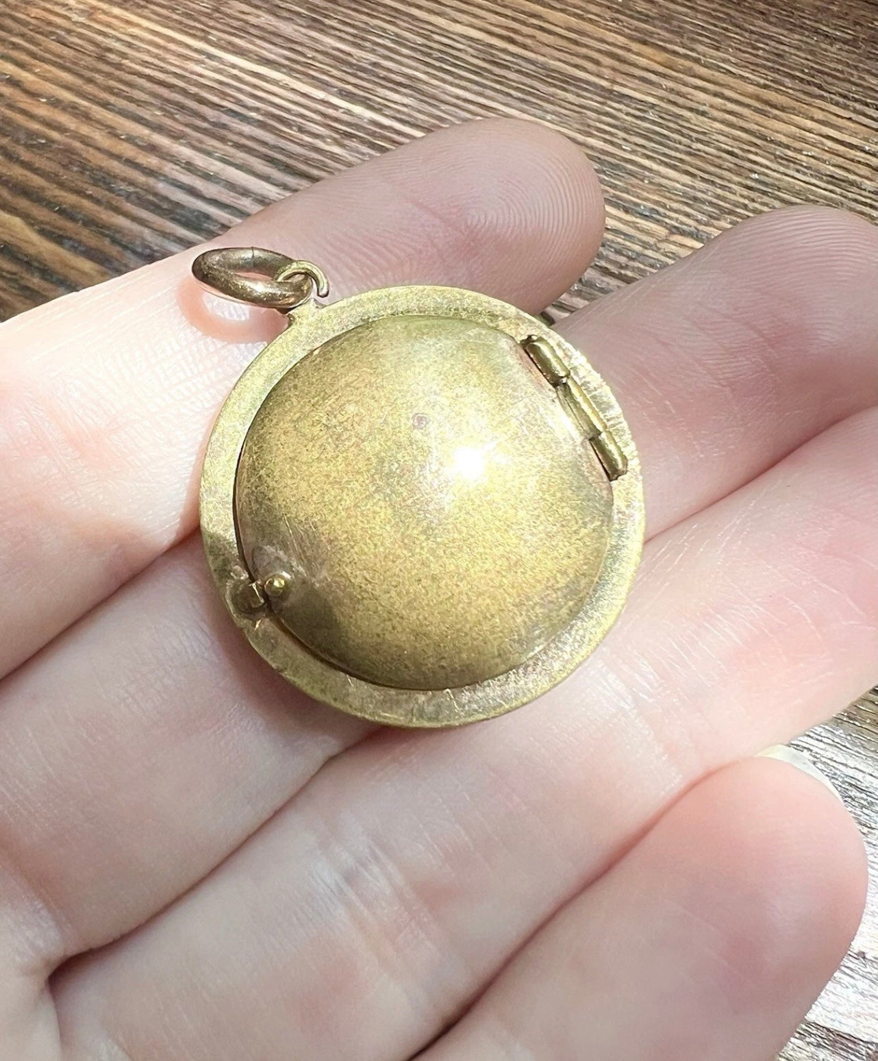 ANTIQUE • Victorian Gold Filled w/ Paste Diamond Halo Shaker Locket & Gemstones