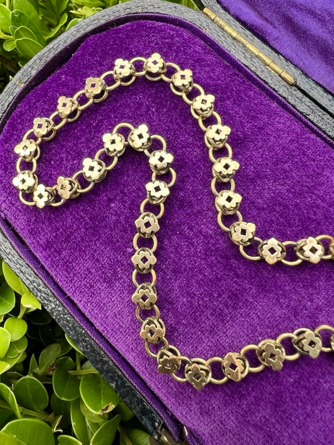 ANTIQUE • Victorian 12k Gold-Filled Ornate Book Chain Necklace