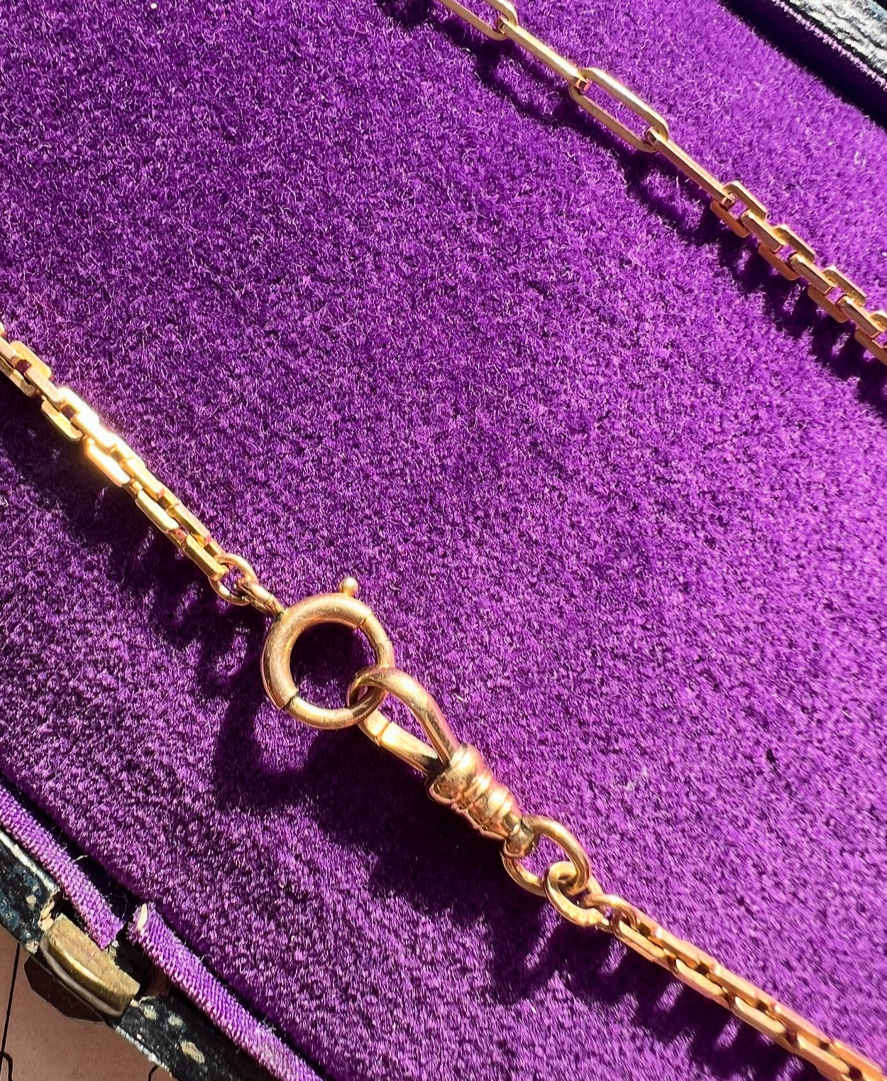 ANTIQUE • Victorian 10k/14k Rosy Yellow Gold Watch Chain