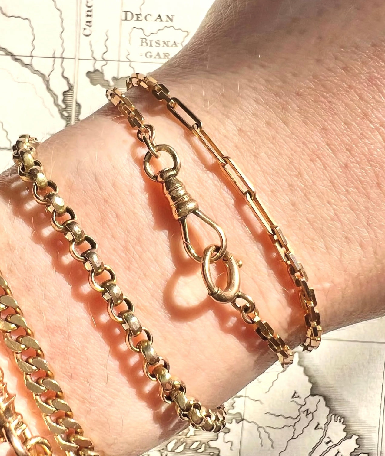 ANTIQUE • Victorian 10k/14k Rosy Yellow Gold Watch Chain