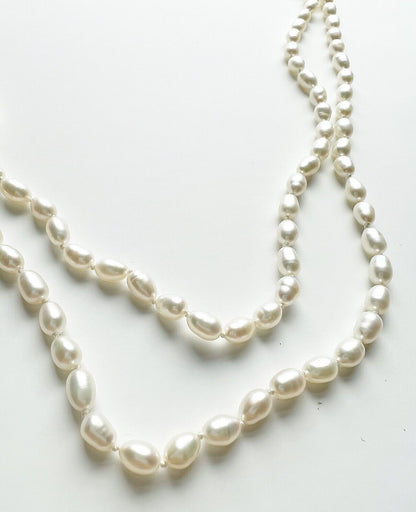 ANTIQUE • Victorian Double Strand Pearl Necklace w/ 14k Star & Crescent Clasp