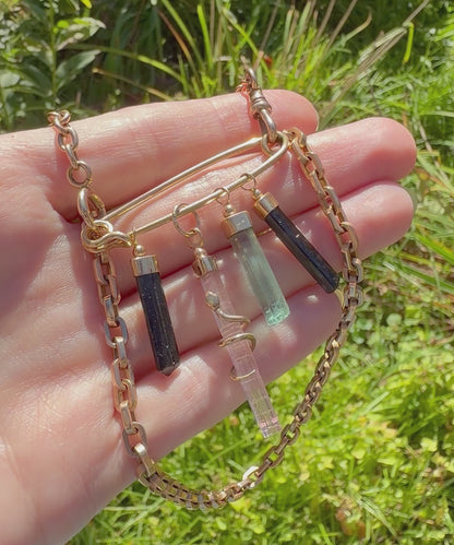 OJ ORIGINAL • Creator Crystals 14k Yellow Gold Natural Raw Crystal Formation Charms