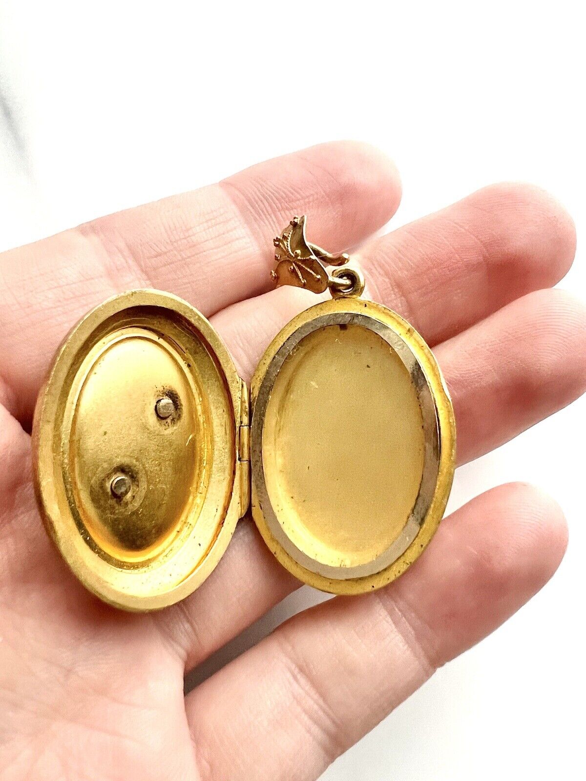 ANTIQUE • Victorian Etruscan Style 18k Yellow Gold w/ Seed Pearls Locket Pendant